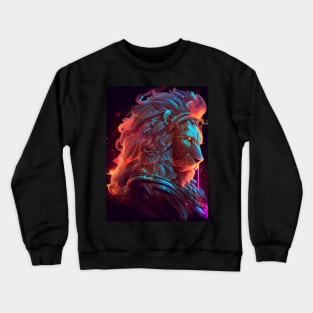 lion warrior king of beasts Crewneck Sweatshirt